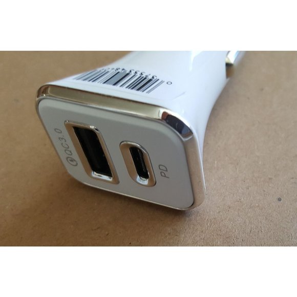 PD Quick Car Charger Dual Port Type C QC 3.0 for iPhone, Samsung, other devices - Picture 1 of 3